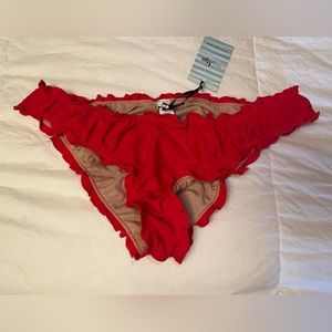 Pour Moi Free Spirit Bikini Brief in Red NWT